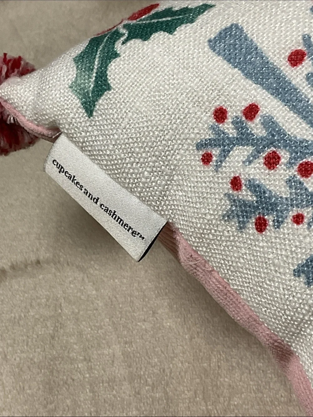 Cupcakes and Cashmere Decorative Holiday Christmas Pillow
